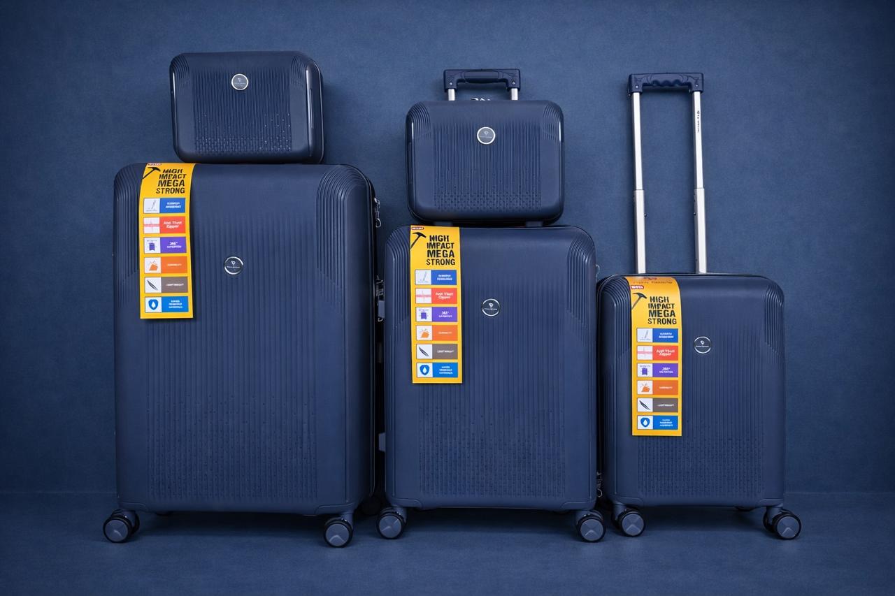 Navy Hard Shell Luggage Set